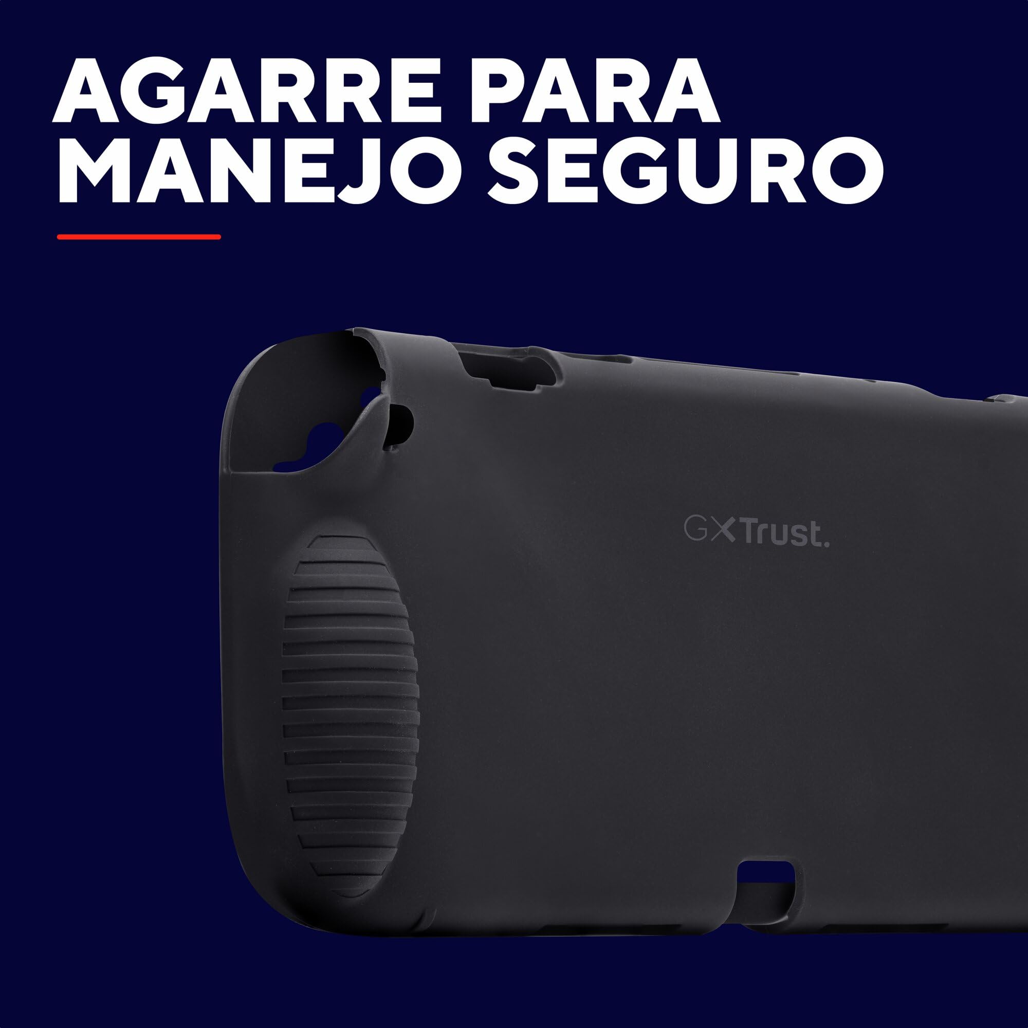 GXTrust 1253 Carcasa Nintendo Switch 2, Funda Protectora de Silicona con Diseño Texturizado, Resistente a los Arañazos, Absorción de Impactos, Cubierta Protectora Switch 2, Negro