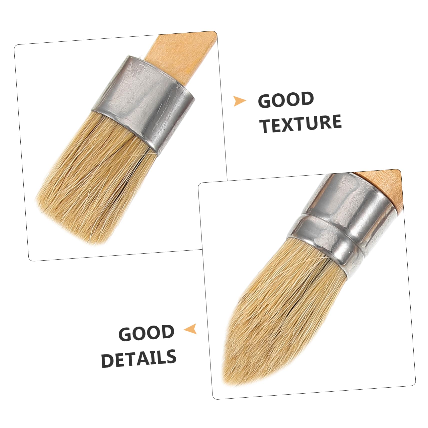 SHINEOFI 2 Series Juego De Pinceles para Muebles Kit Mate Manualidades Pincel Redondo Pinceles para Pintar Tinte Sloan Tiza Oscura Casa Decoración De Interiores Pincel 3 Piezas*2