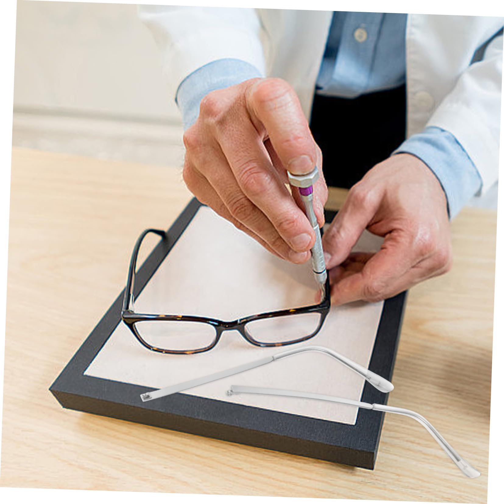 IWOWHERO Eyes Arm Replacement for Frames 1 Pair of Comfortable and Sturdy Glasses Temple Eyeglasses Parts Repair Kit