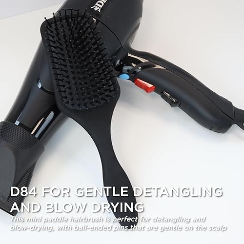 Miniatura 3 de Denman (Black) Mini Paddle Cushion Hair Brush for Blow Drying, Detangling & On the Go Travel - Comfortable Styling, Straightening & Smoothing - For