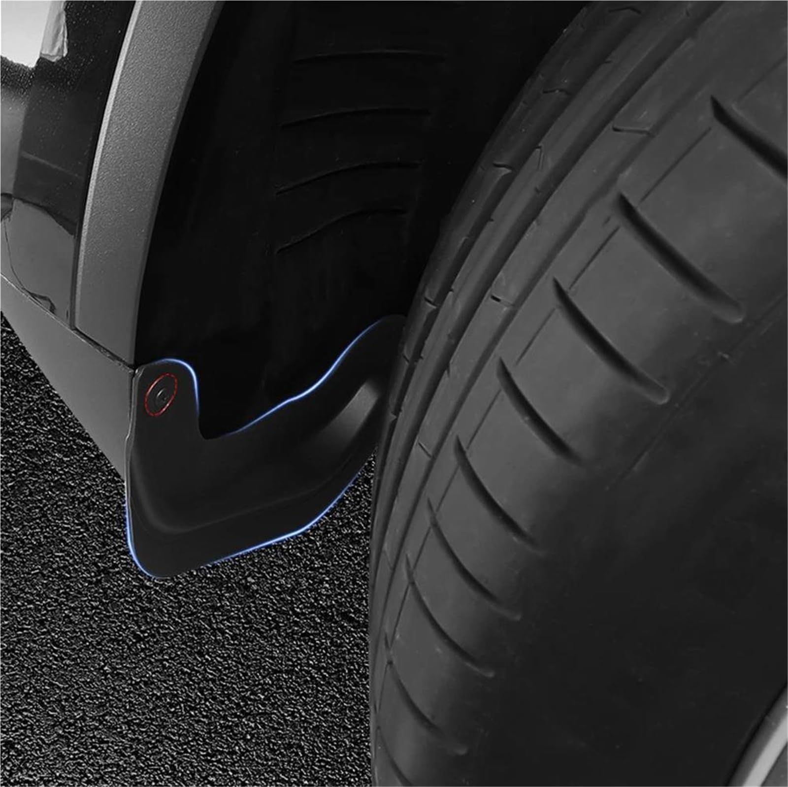 Auto Schlammklappen Für Modell 3 Für Highland 2017–2024 Flexible Schmutzfänger Kein Bohren Spritzschutz Kotflügel(B)