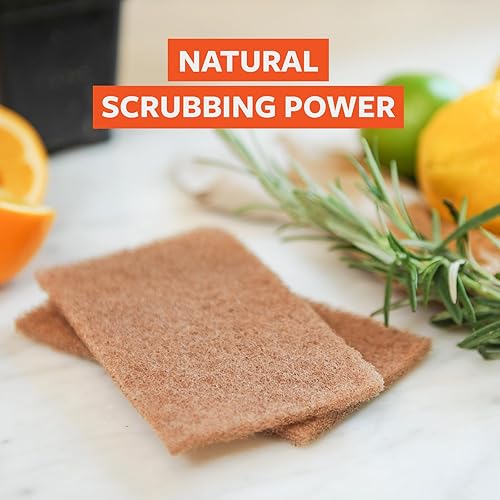 Miniatura 4 de Full Circle Neat Nut  Almohadillas de limpieza de nuez, paquete de 3  Limpiadores de platos de doble cara antiarañazos hechos con materiales