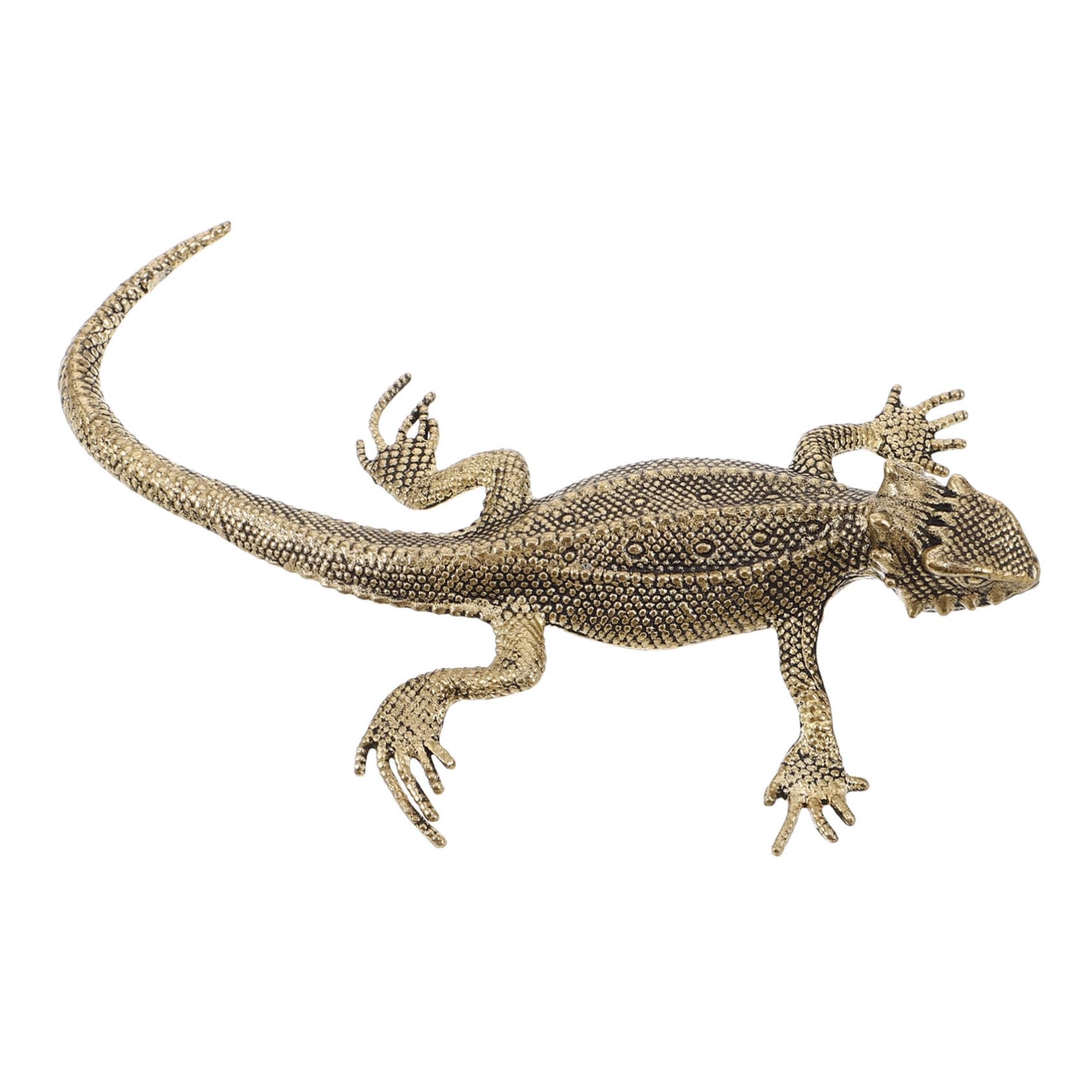 UPKOCH Adornos De Lagarto Decoración De Figuras De Lagarto Animales De Bronce Decoración De Mesa Decoracion Lagartija Pequeña Decoración De Lagarto Figuras De Lagarto De Bronce Latón