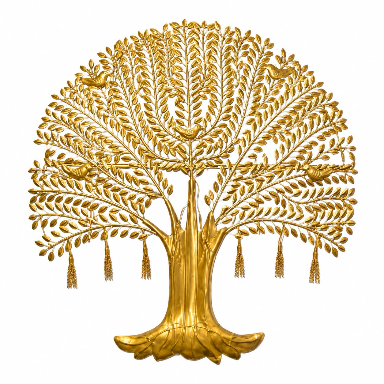 Bharat Art IRON CUCUMBER LED TREE Metal Wall Decor | Luxury Golden Tree Wall Art with LED Light | Modern Iron Wall Hanging for Living Room Bedroom Hall Office Home Decoration | 48x3x48 | CW391-image-40