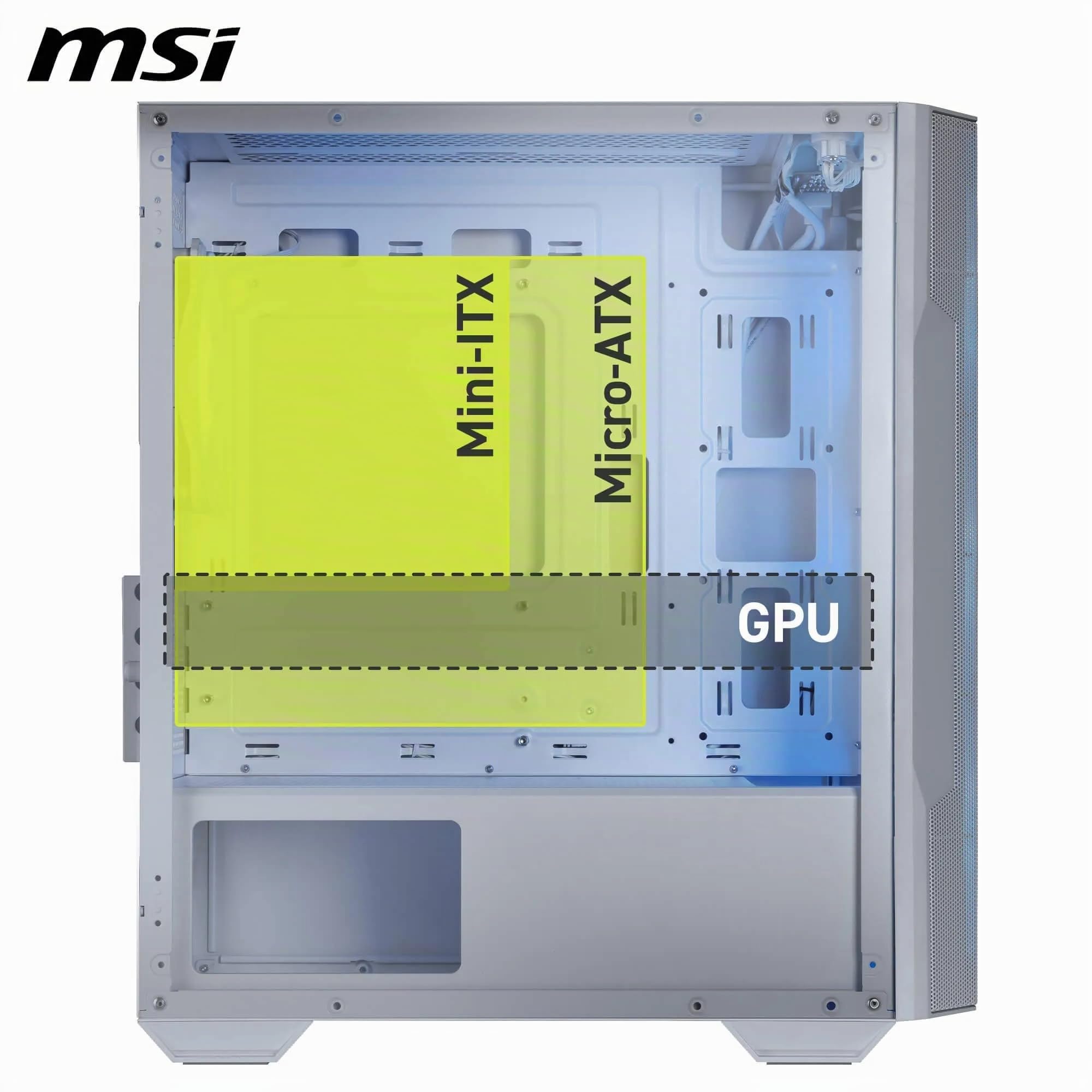 Case Per Pc Da Gaming - Msi - Mag Forge M100r - Mid Tower - Bianco
