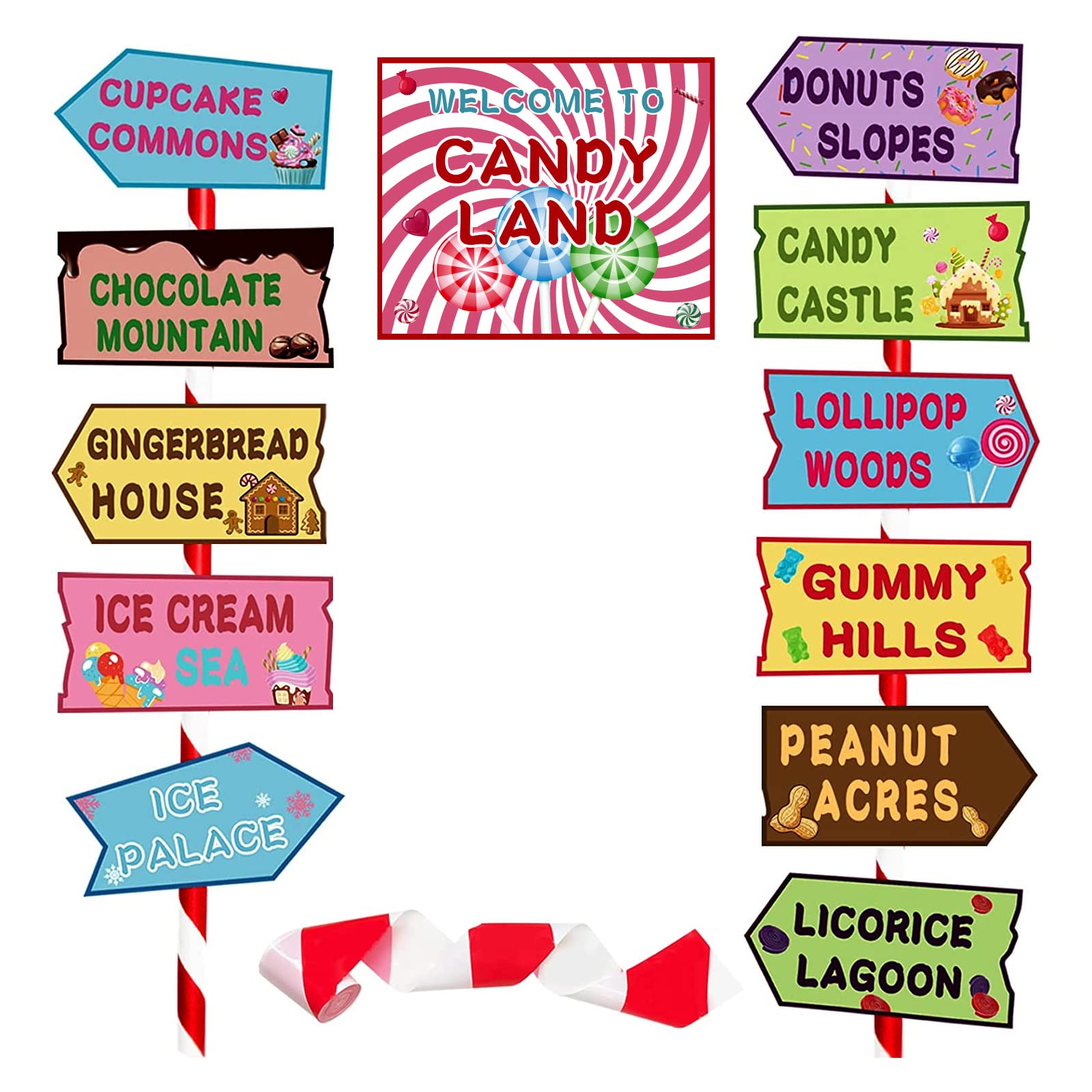 amazon-com-sosolong-25-pieces-candy-party-decorations-sign-candy-christmas-decorations-for-kid-birthday-baby-shower-party-decorations-with-65-6ft-red-and-white-caution-tape-home-kitchen for Free Printable Candyland Signs Printable Amazon.com: Sosolong 25 Pieces Candy Party Decorations Sign,Candy Christmas Decorations for Kid Birthday Baby Shower Party Decorations with 65.6ft Red and White Caution Tape : Home & Kitchen for Free Printable Candyland Signs Printable
