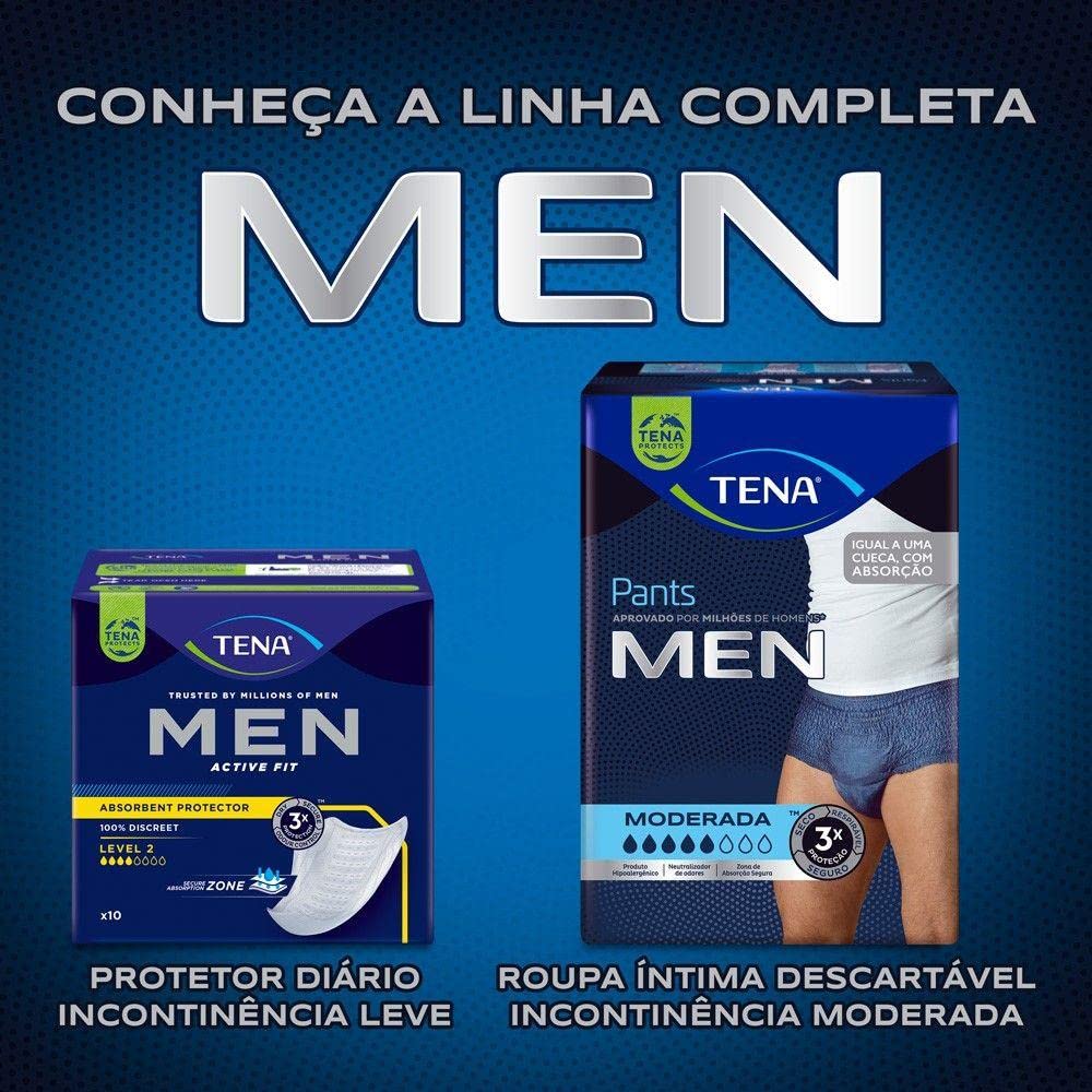 TENA Men Level 2 para insuficiencia urinaria leve a moderada, 10 compresas, 2 unidades (2 x 10 unidades)