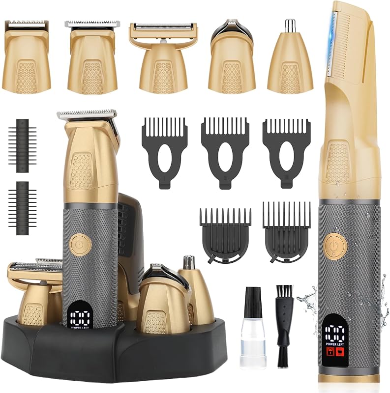 Aparador de barba e corpo Bomxin com kit multifuncional, IPX6