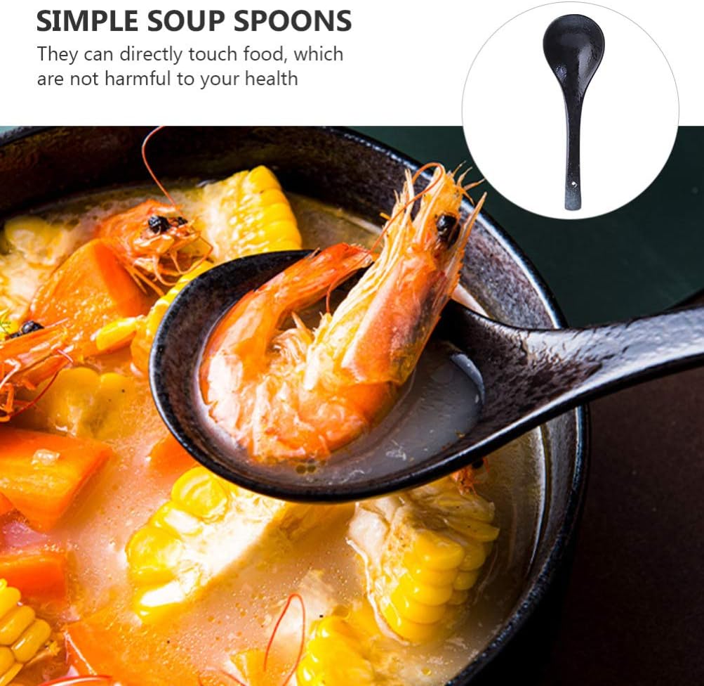 Cabilock Sugar Serving Spoons 2 Pcs Chinese Rice Spoon Ceramic Soup Spoon Japanese Style Spoon Porcelain Ladle Spoon for Kitchen Restaurant Serving Spoons Serving Spoons Serving Spoons : Home & Kitchen