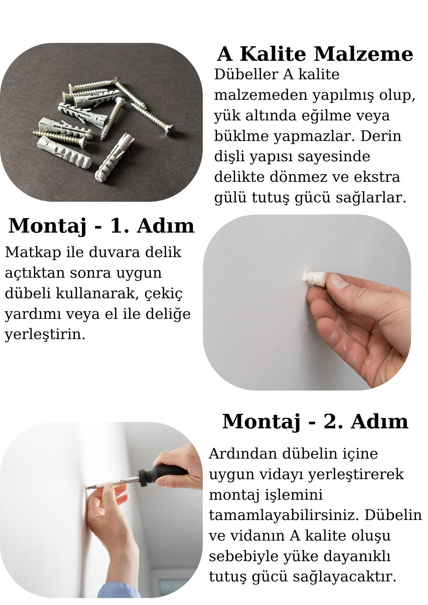 Netzerkoz All Essential Fasteners 320Parça 12 Çeşit Vida Seti, Dübelli Sunta Vidası Seti,matkap Ucu Bits Uç Ve Takım Çantası