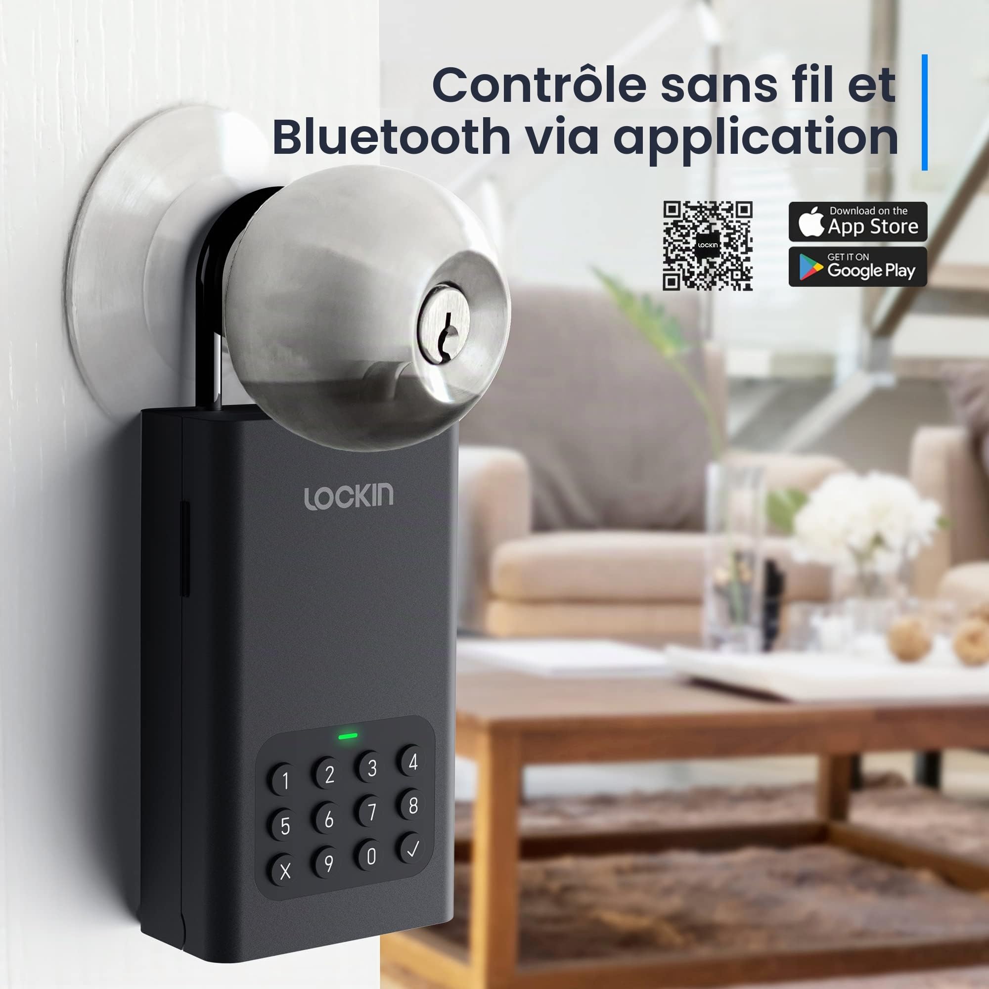 Lockin L1 Lock Box Smart Wireless Home Key Lock Box Outdoor Wall