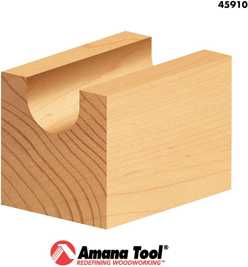 Amana Tool - 45910 Carbide Tipped Core Box 1/4 Radius x 1/2 Dia x 3/8 x 1/4" Shank