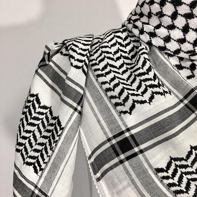 Shemagh Keffiyeh Scarf for Men and Women, Premium Quality, Original Design, Palestine Original, 100% Cotton Iraqi Design4