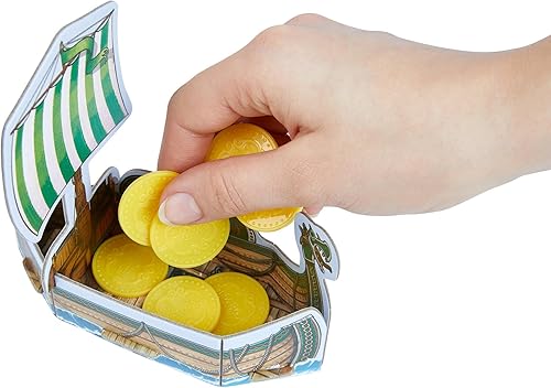 Miniatura 5 de HABA Valley of The Vikings: divertidos juegos de mesa para niños, juegos de aventura de bolos de barril llenos de acción para mayores de 6 años,