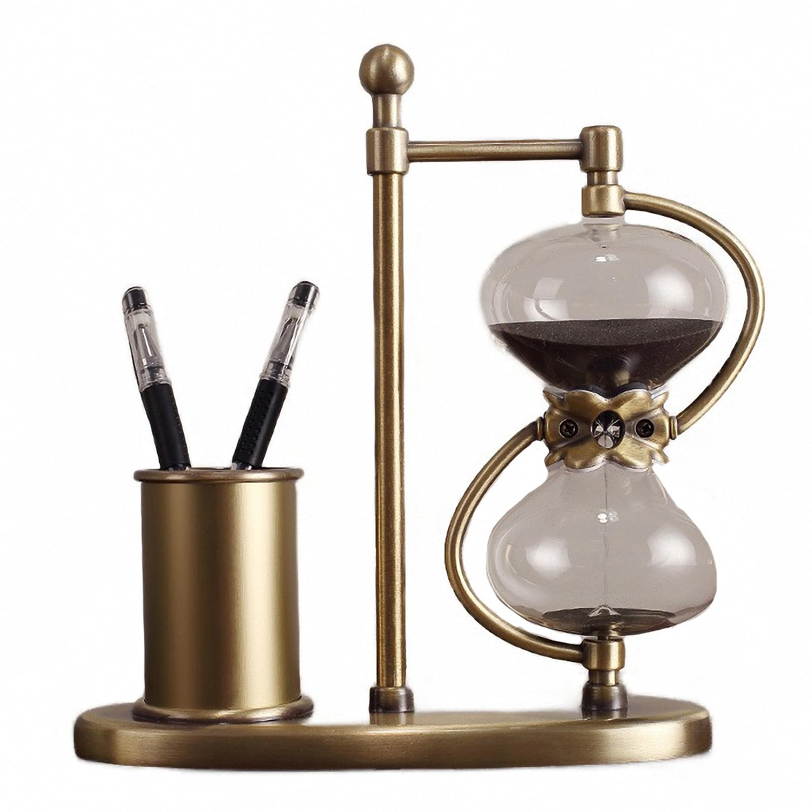 Oficina de Estudio 15/30/60 Minutos Escritorio Reloj de Arena portalápices Temporizador de Arena, gestión del Tiempo Retro sincronización decoración Adornos Regalos,Style2,15min