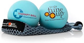 Yoga Tune Up Therapy Balls in Tote - Trigger Point Massage Balls for Myofascial Release, Pain Relief & Deep Muscle Recovery (Aqua Blue)