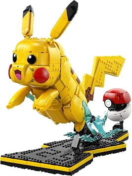LEGO Pokémon Pikachu ve Poké Topu 72152 - Yetişkin Kadınlar ve Erkekler için Yıldırım Standı İçeren Duruşu Ayarlanabilir Dekoratif Koleksiyonluk Model Yapım Seti, Hediye Fikri (2050 Parça)