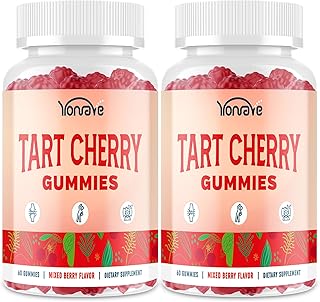 3300mg Tart Cherry Gummies for Uric Acid Cleanse, Sleep, Gout, Joint & Kidney Support – Tart Cherry Extract with Celery Seed, Melatonin, Vitamin C – Detox & Antioxidant – Mixed Berry Flavor, 120 Count