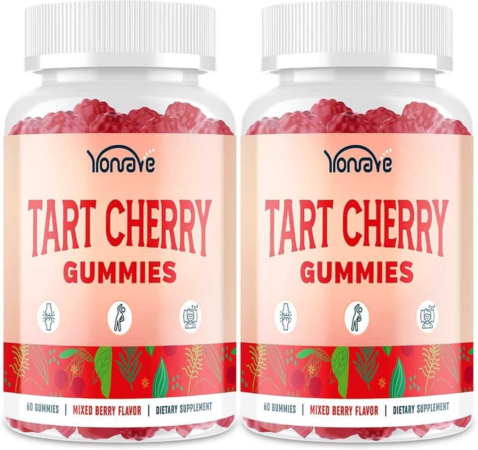 3300mg Tart Cherry Gummies for Uric Acid Cleanse, Sleep, Gout, Joint & Kidney Support