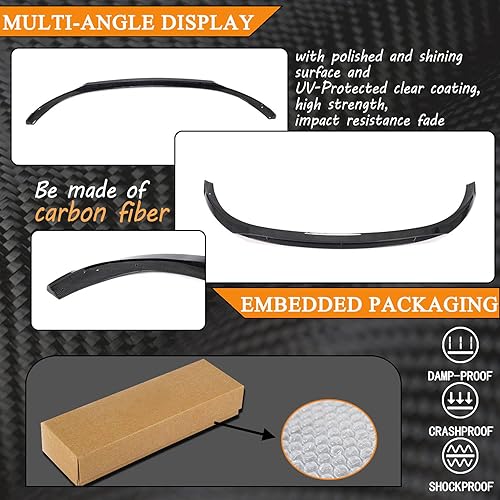 Miniatura 6 de Borde de parachoques delantero de fibra de carbono para Mercedes Benz Clase C W206 C205 A205 C43 AMG 2019-2021 Protector divisor de alerón de