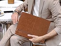 Vista 7 de Portafolio de cuero vegano personalizado para hombres, cartera de cuero personalizada para mujeres, carpeta de cartera, organizador de documentos