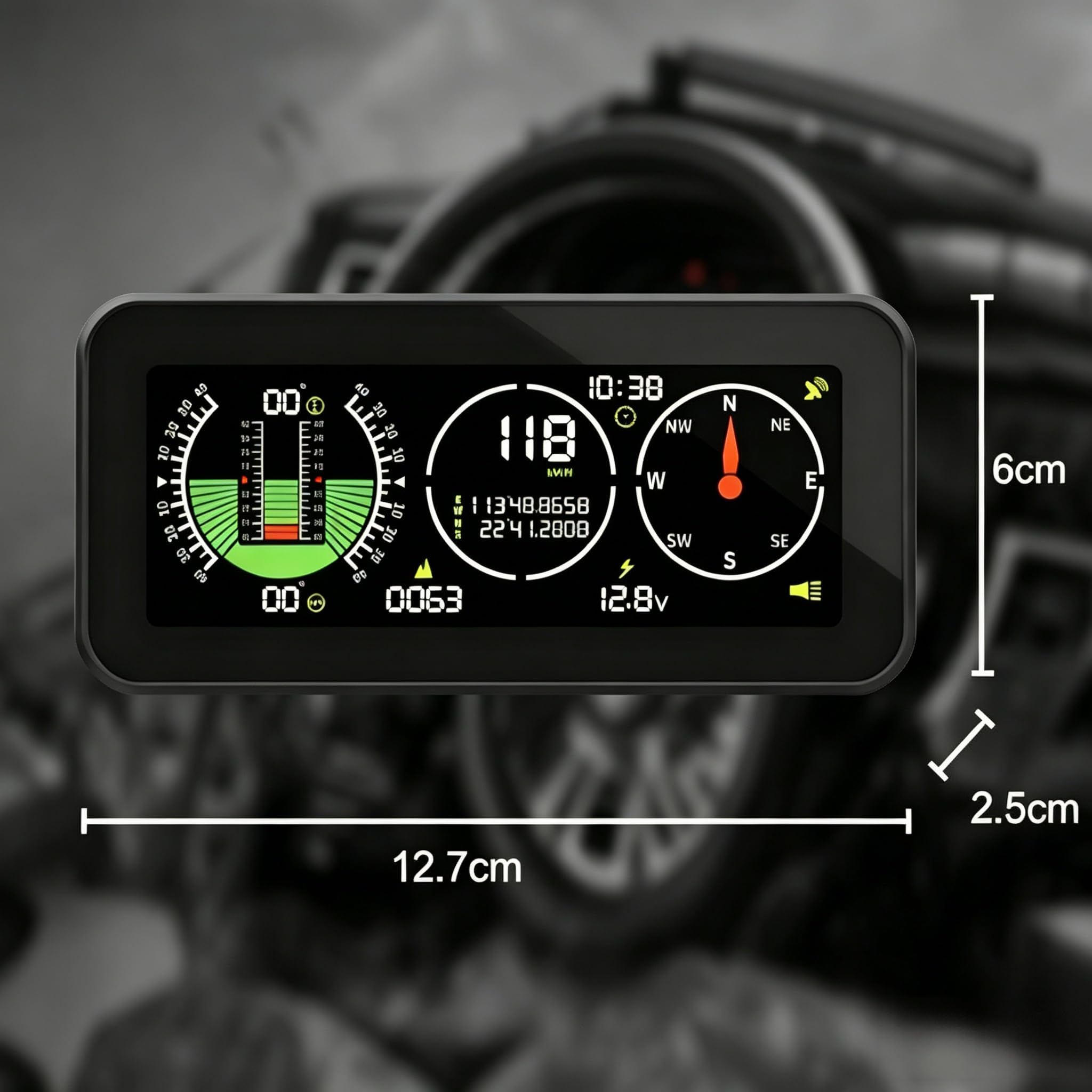 Inclinometro Digital 4x4, Velocímetro Coche, HUD Head Up Display Auto