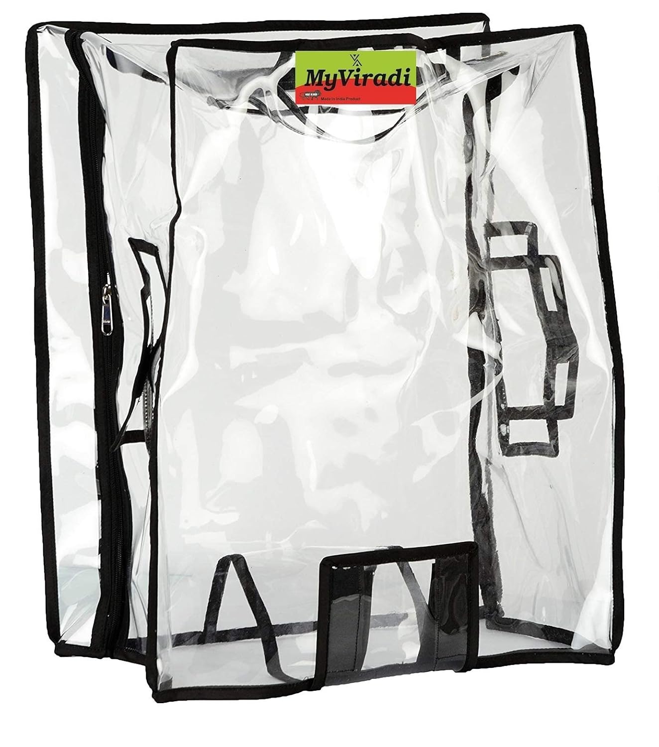 MyViradi Waterproof & Dust Proof PVC Suitcase & Trolley Bag Cover with Zip, Transparent (Hard Luggage, 76 CM)