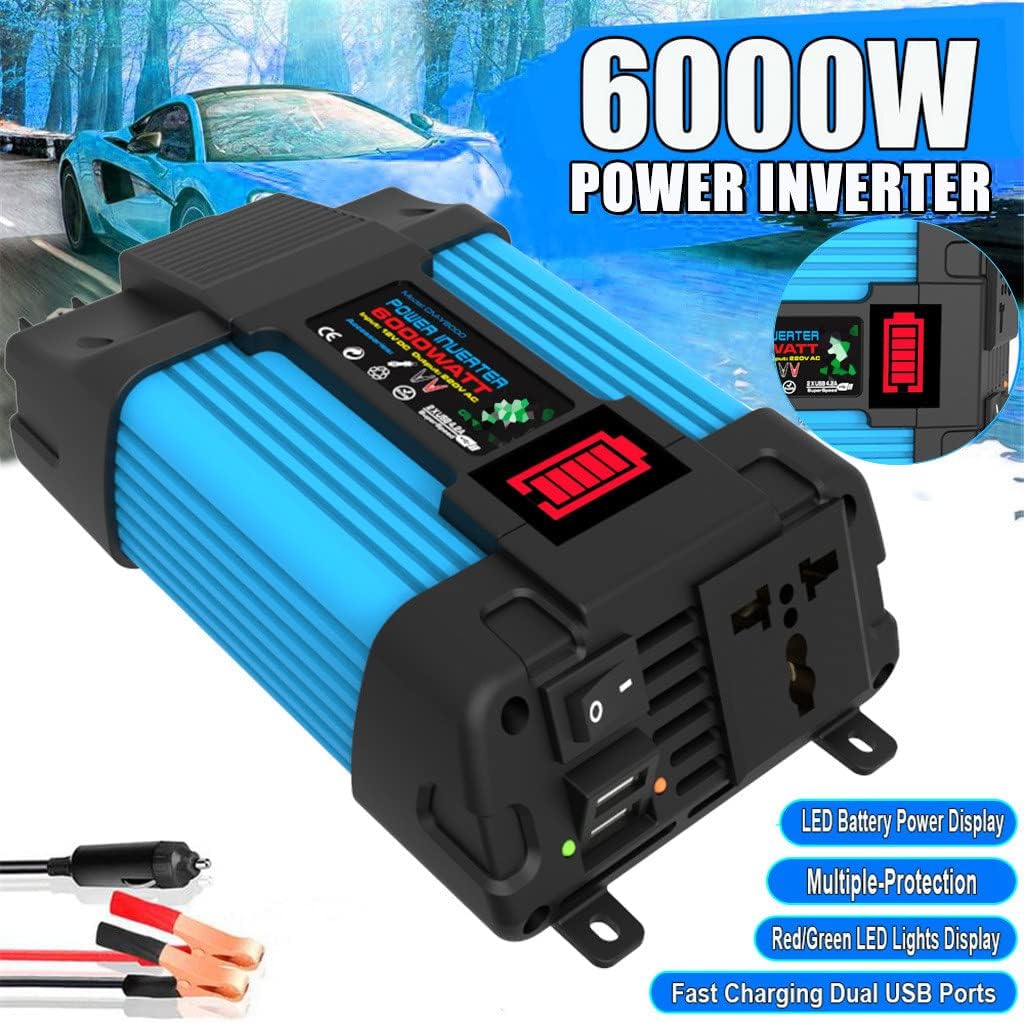 FONOBO 6000W 110V Power Inverter with feature callouts
