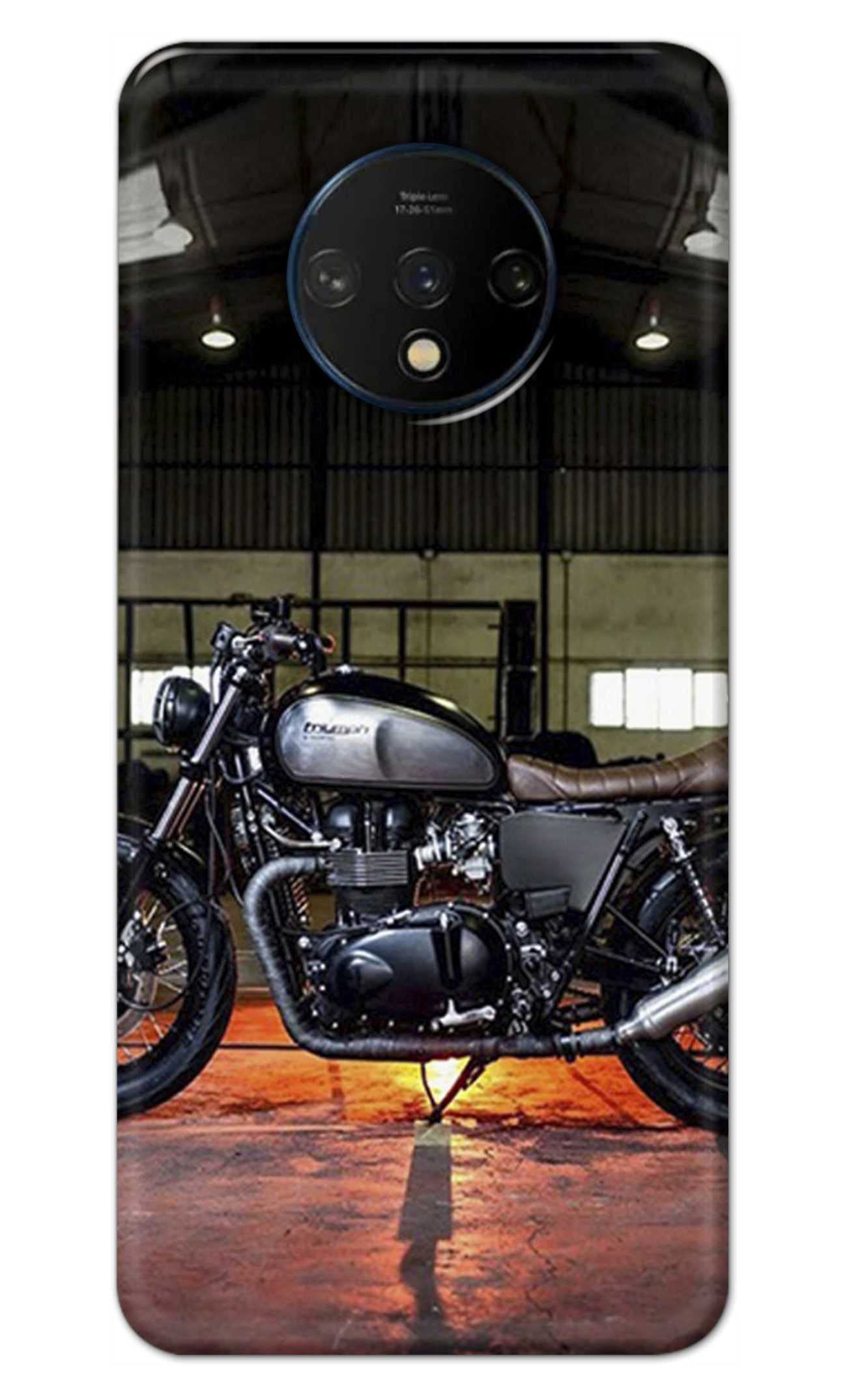 NalamiCases Stylished Mens Racing Bike Printed Designer Hard Back Case Cover for OnePlus 7T -(PN) DNL2012