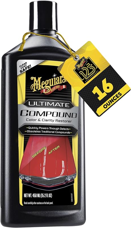 Meguiar's Ultimate Compound, Pro-Grade Car Scratch Remover, 15.2 Oz