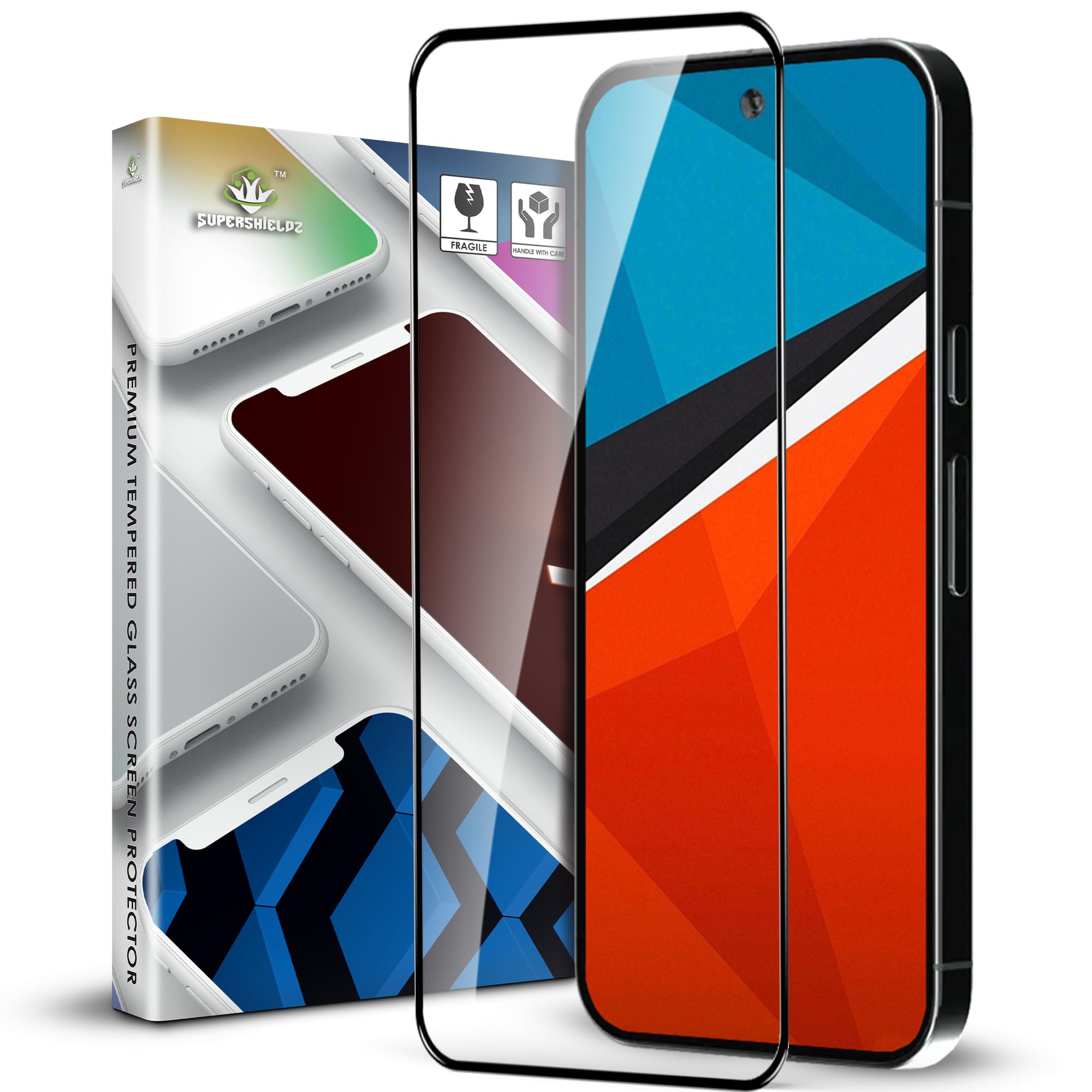 Supershieldz NeoGuard HD+ Tempered Glass Screen Protector Guard For Google Pixel 10 Pro XL and 9 Pro XL, 9H Hardness, Anti-Static, Case-Friendly, Easy Installation Kit – 1 Pack