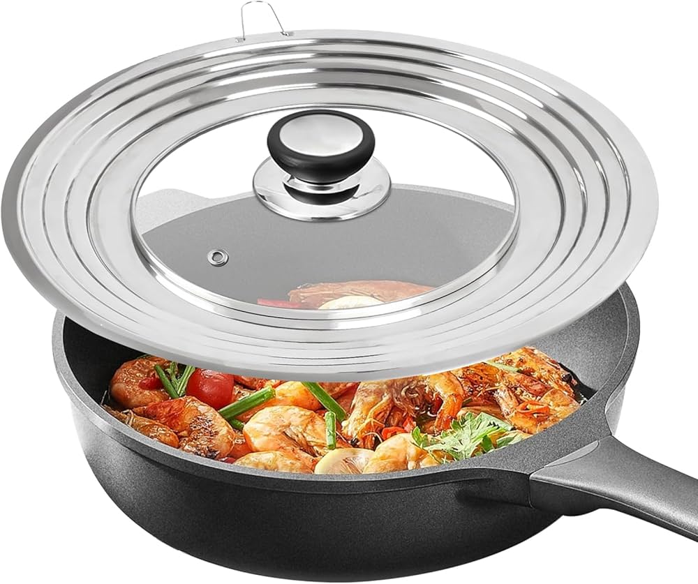 IPEA Universal Kochtopfdeckel Edelstahl - 24 Cm Deckel Für Pfannen & Töpfe