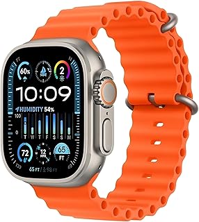 ساعة ذكية اكس 9 الترا 2، 49 ملم، شاشة سوبر اموليد 2.1 بوصة - ذهبي مع سوار برتقالي