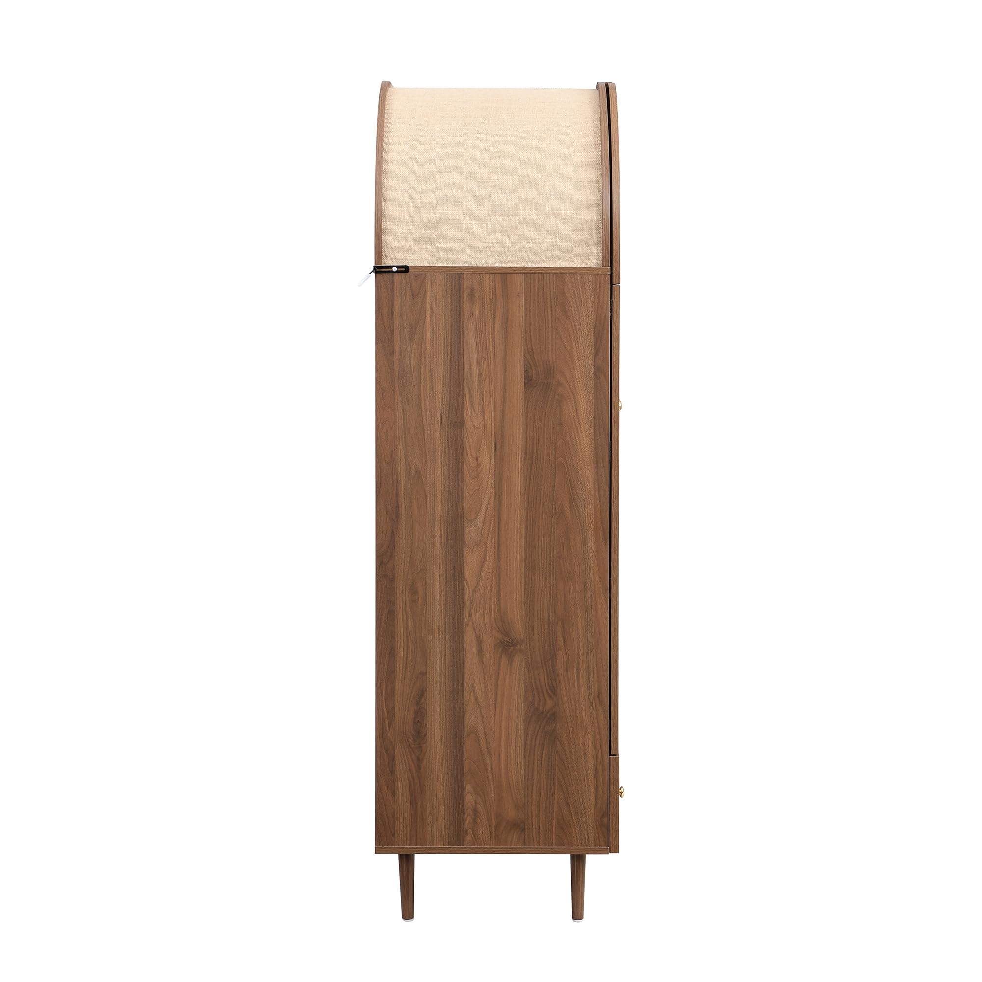 Wiuzo Armadio con cassetti, 79 x 50 x 175 cm (lunghezza x larghezza x altezza), porte in legno con rivestimento in lino, ampio spazio di archiviazione, armadio per camera da letto, soluzione di
