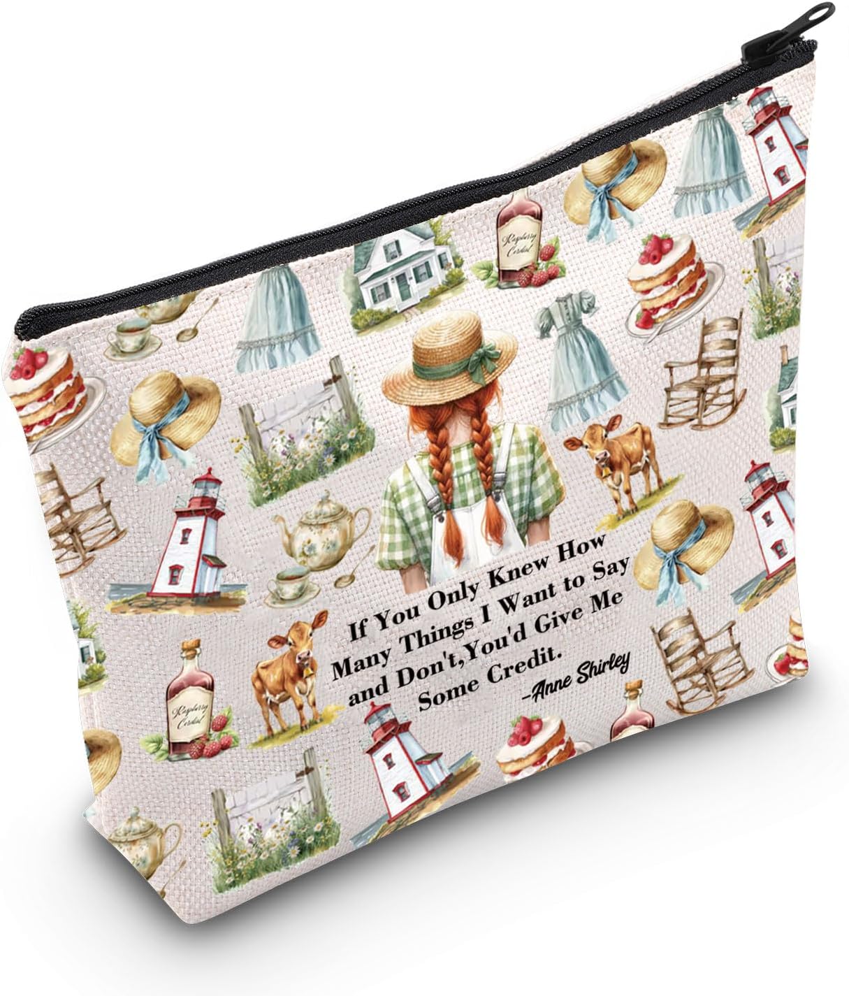 Bookish Merch Anne Book Literary Cosmetic Bag Book Lovers Gift (If You Only Knew CA Bag)