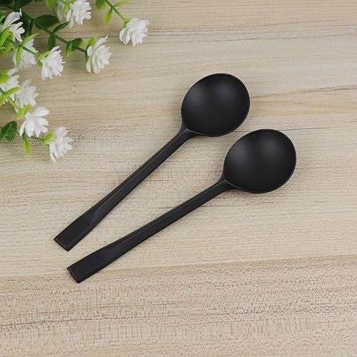 Miniatura 9 de NUOBESTY 100 cucharas desechables de plástico para sopa, cucharas de postre y cucharas de helado de plástico para uso diario