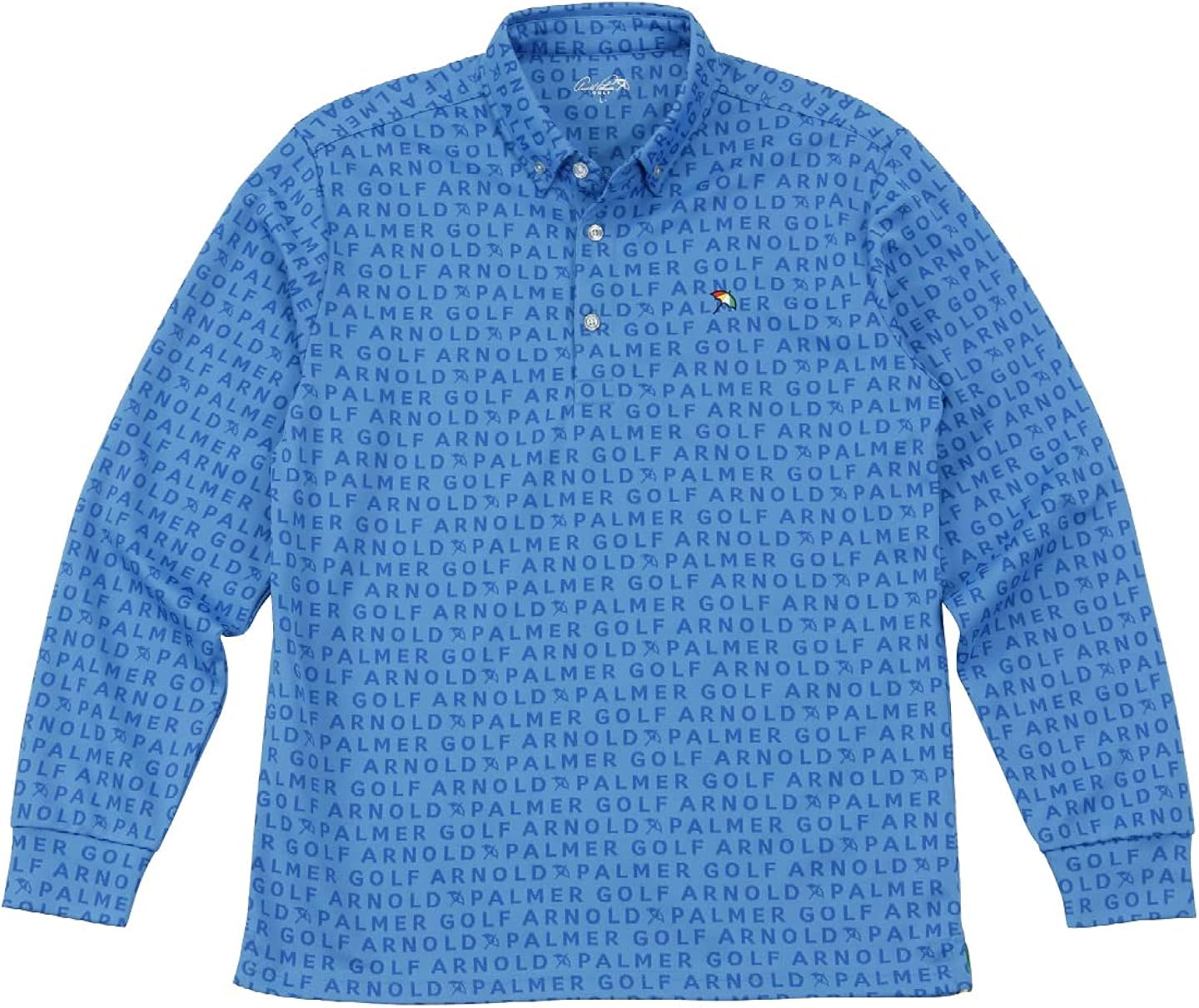 本物新品保証 アーノルドパーマー ゴルフウェア ポロシャツ 長袖 ロゴジャガードボタンダウン長袖シャツ Ap22k07 メンズ