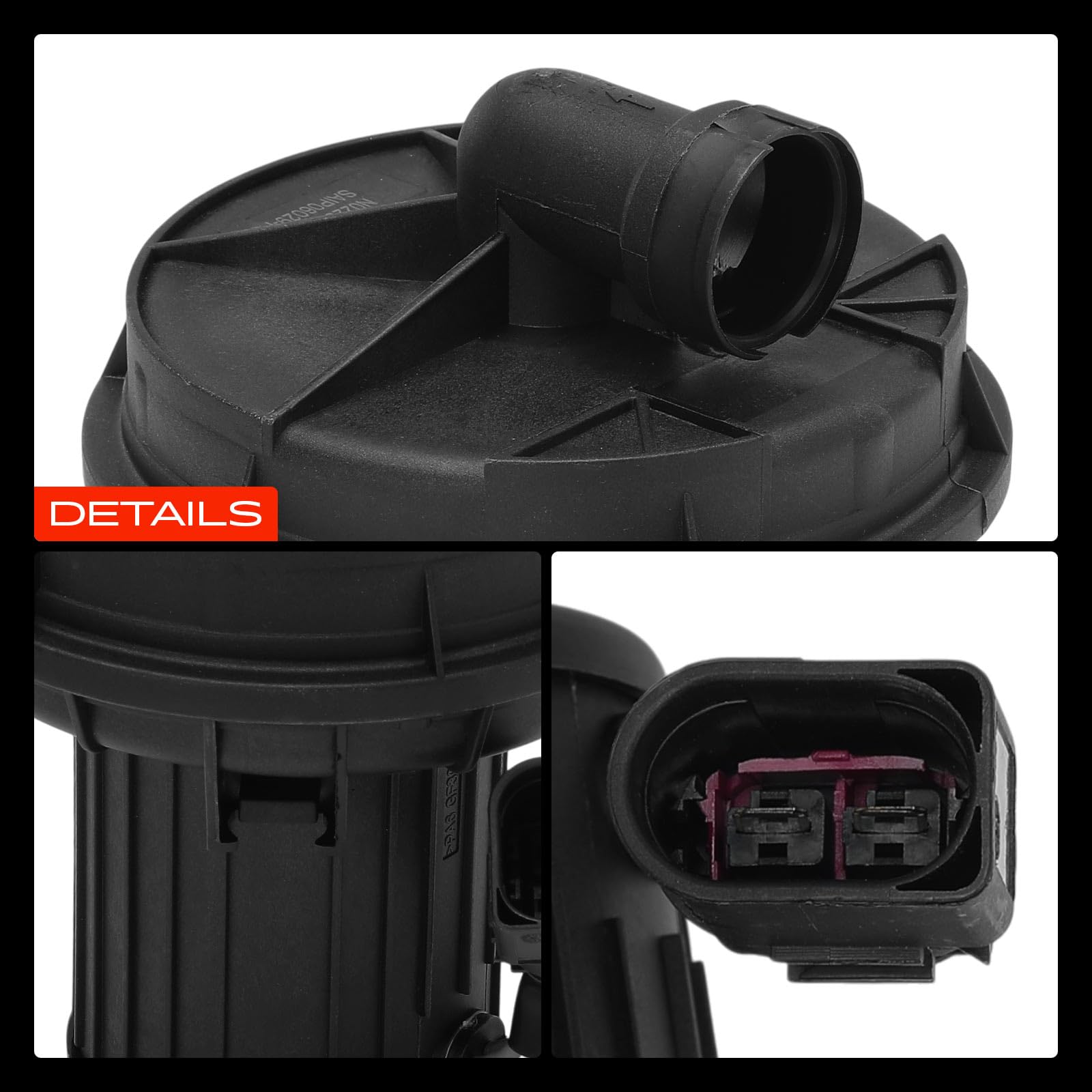 Frankberg Bomba de aire secundaria 2 Polos Compatible con A4 8D2 1.6L A3 8L1 1.6L A3 Sportback 8PA 1.6L A4 8D2 1.8L A3 8L1 1.8L Replace# 06A959253E