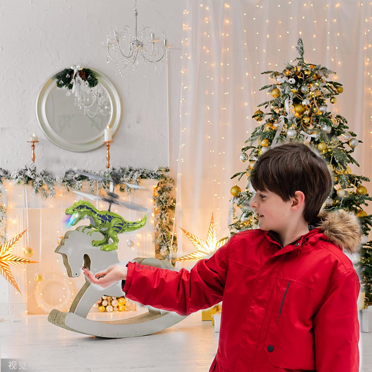 Dinosaur Toys Upgraded Flying Toy Ball Infrared Induction RC Flying Ball Toy for Kids Boys Girls Gifts LED Light Helicopter Flying Drone Indoor and Outdoor Games Toys for 2 3 4 5 6 7 8 9 10+ Year Old : Toys & Games