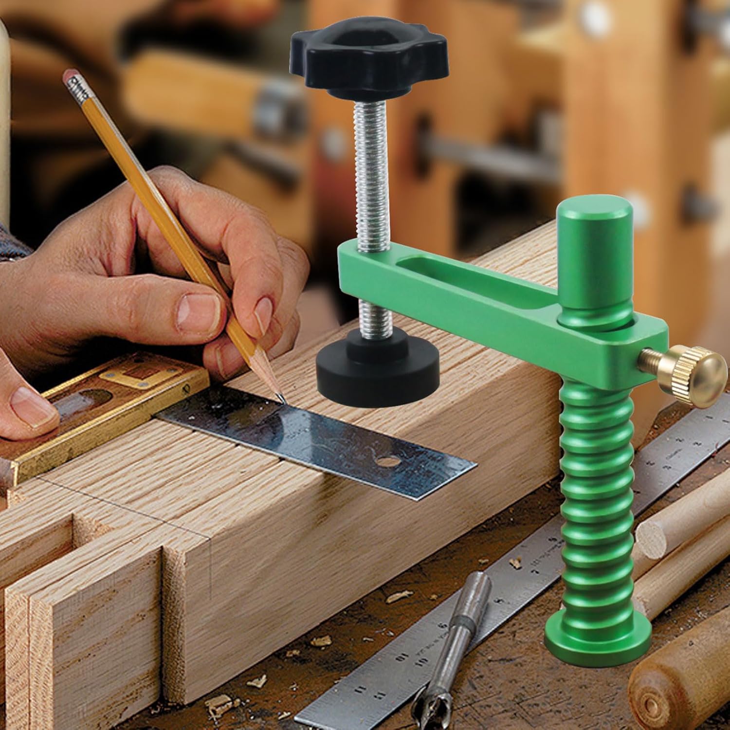 Woodworking Desktop Quick Acting Hold Down Clamp Desktop Clip Fast Fixed Clip For Woodworking Benches 19/20mm Benches Dog Clamp