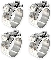 Vista 11 de TT Abrazaderas de manguera resistentes, abrazadera de acero inoxidable 304 con perno en T, rango ajustable de 0.91 a 0.984 in, tuercas en T sólidas