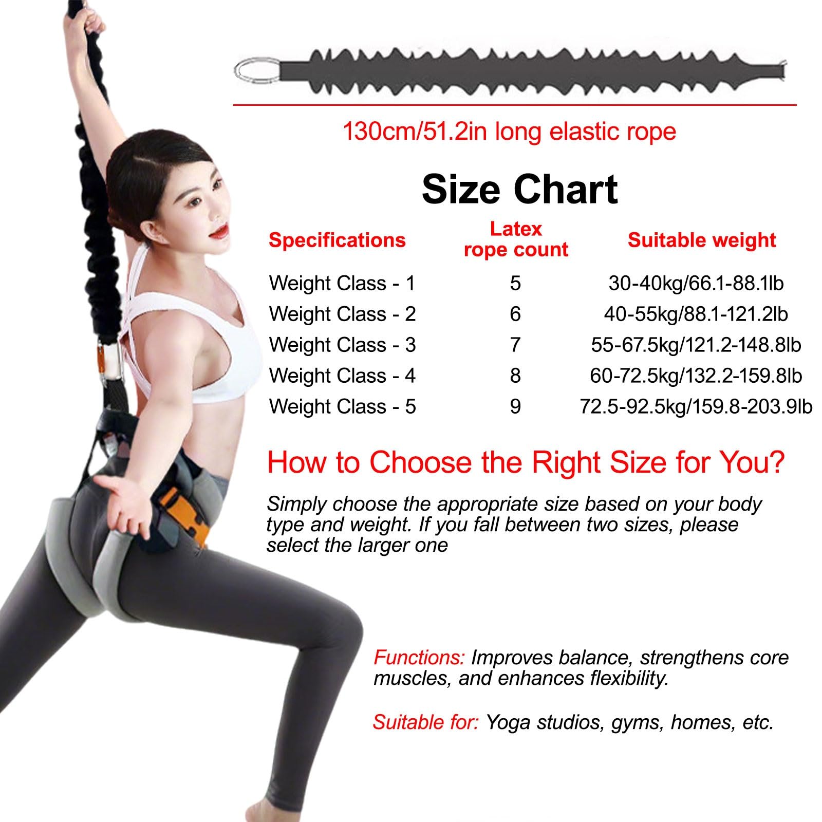 Bungee - Set di attrezzature per il fitness a casa, per allenamento professionale, con fasce di resistenza pesanti