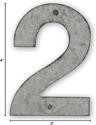 Miniatura 2 de Sunset Vista Design Studios - Letrero magnético de 4 pulgadas, diseño de mosaico, número 2