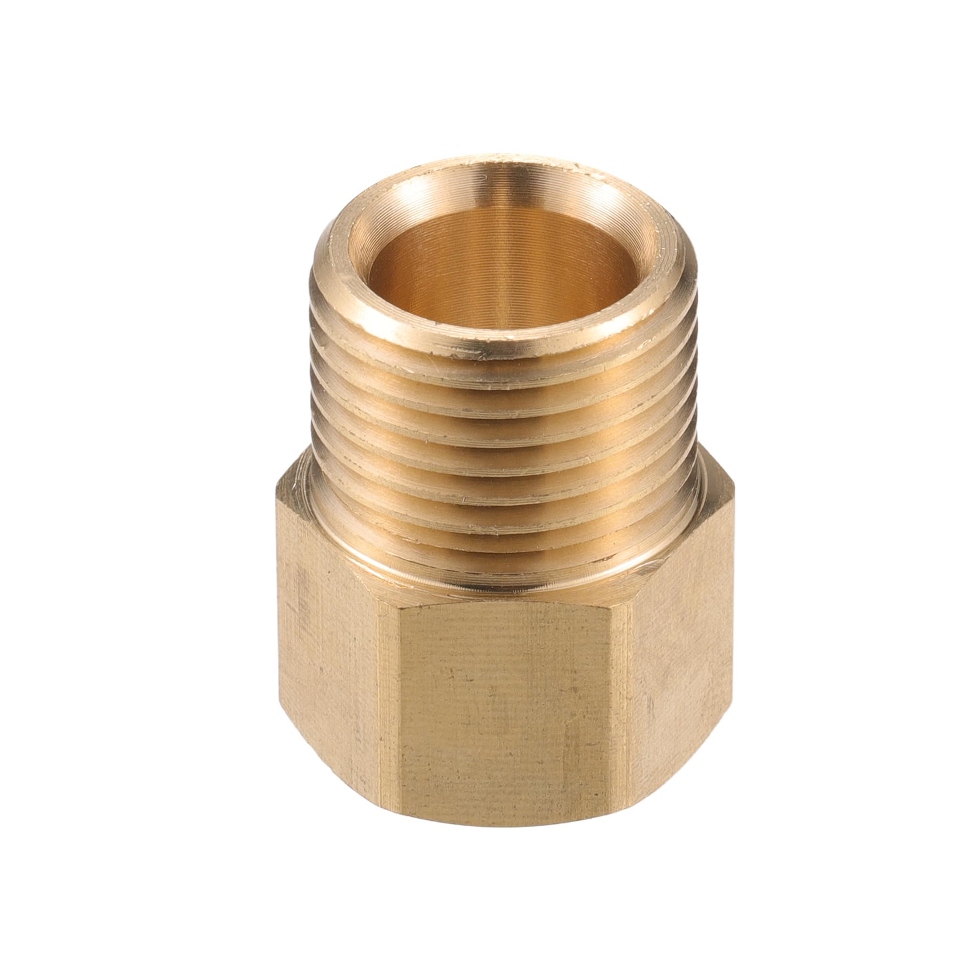 VekAuto Pressure Washer Connector, M18x1.5 to G1/2" Male and Female Adapter Brass Screw Hose Connector Universal for Pressure Washer Brass Copper Tone