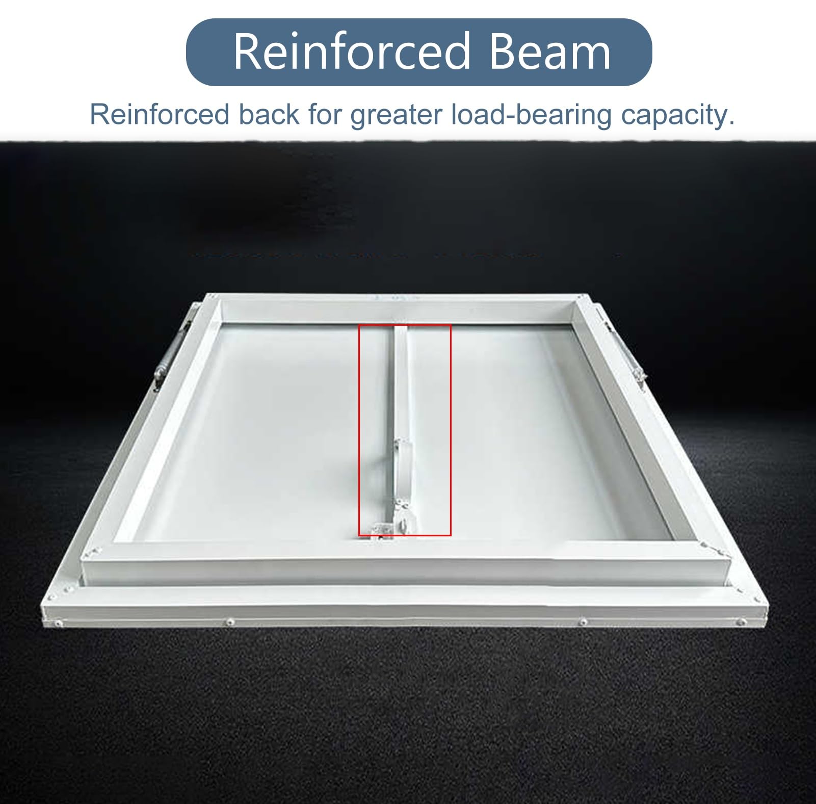 Claraboya Techo Cubierta de Trampilla de Ático Resistente de Color Blanco, Puerta de Seguridad con Acceso de Emergencia para Industrias Domésticas, Trampilla de Techo Resistente a La Intemperie(100x60