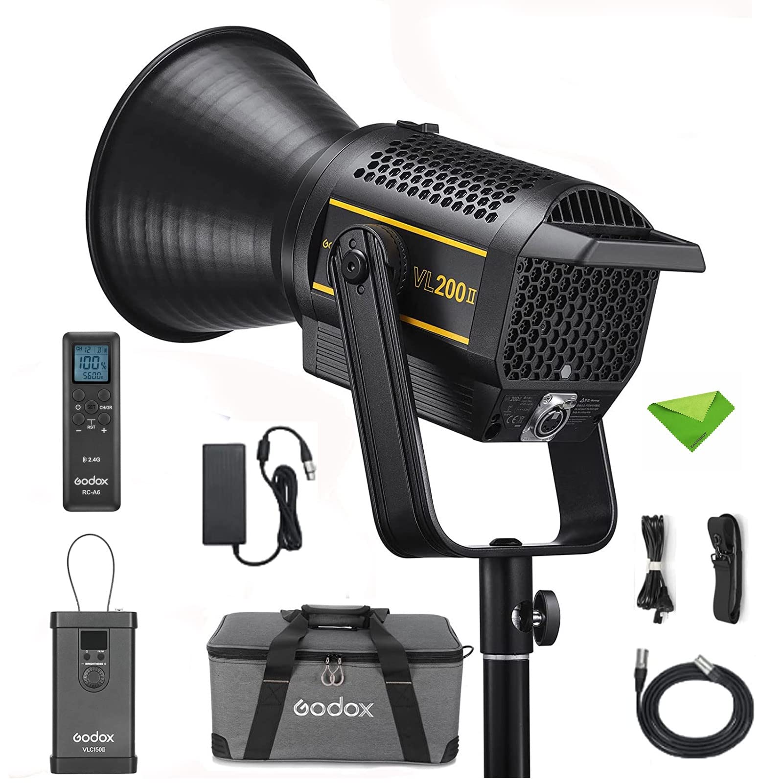 Amazon | Godox VL200 II 215W LED ビデオライト デイライト、CCT 