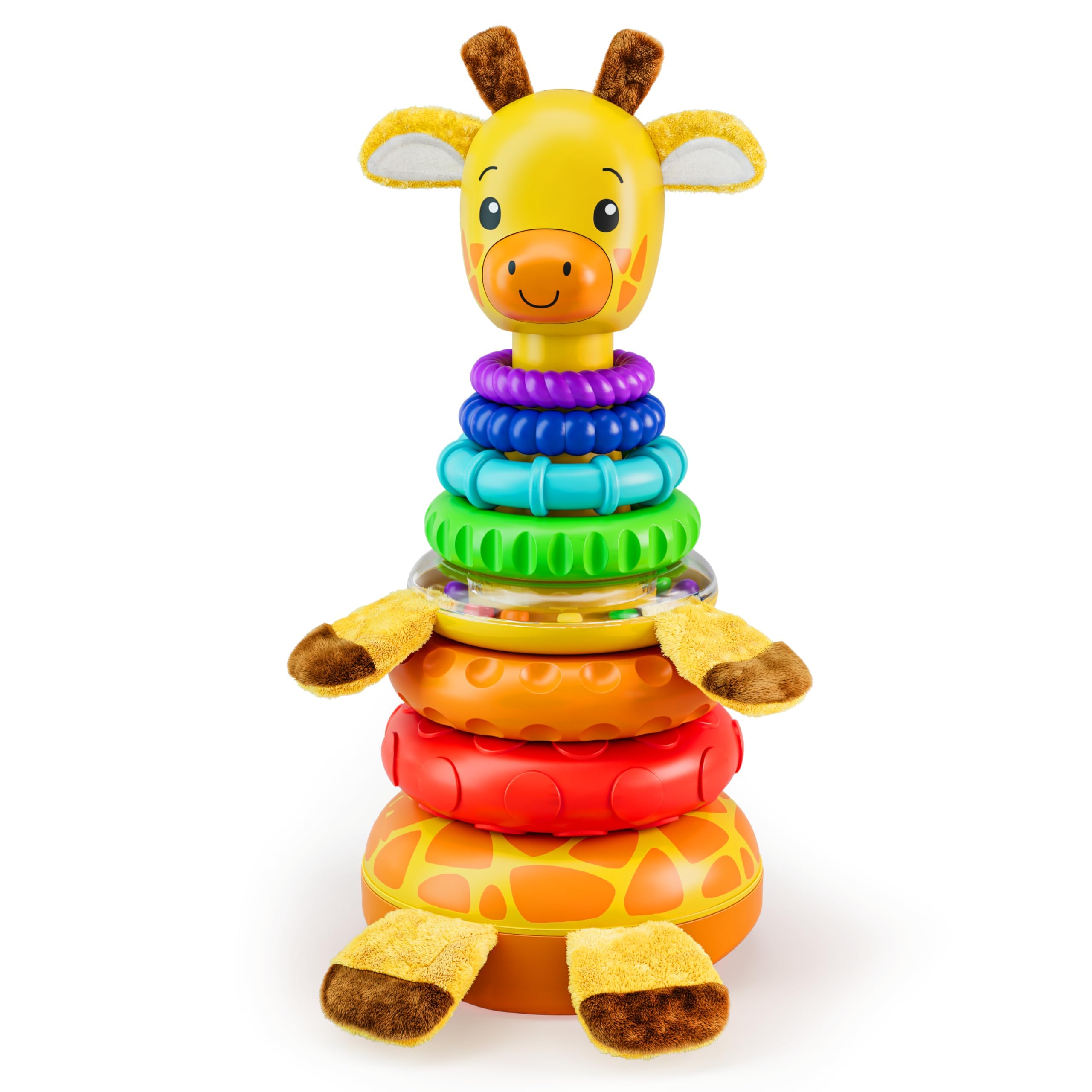 Move2Play Stacking Toy Includes 7 Unique Rings Montessori Development Baby Toy Gift for 1 Year Old Boys Girls