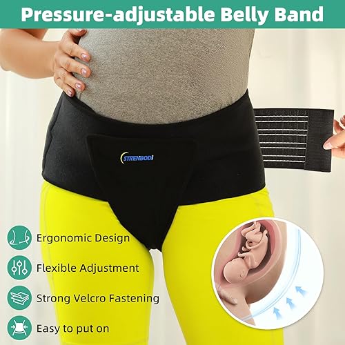 Miniatura 3 de Cinturón de apoyo pélvico para embarazo y posparto – Cinturón de maternidad ajustable para aliviar el dolor pélvico, soporte del suelo pélvico