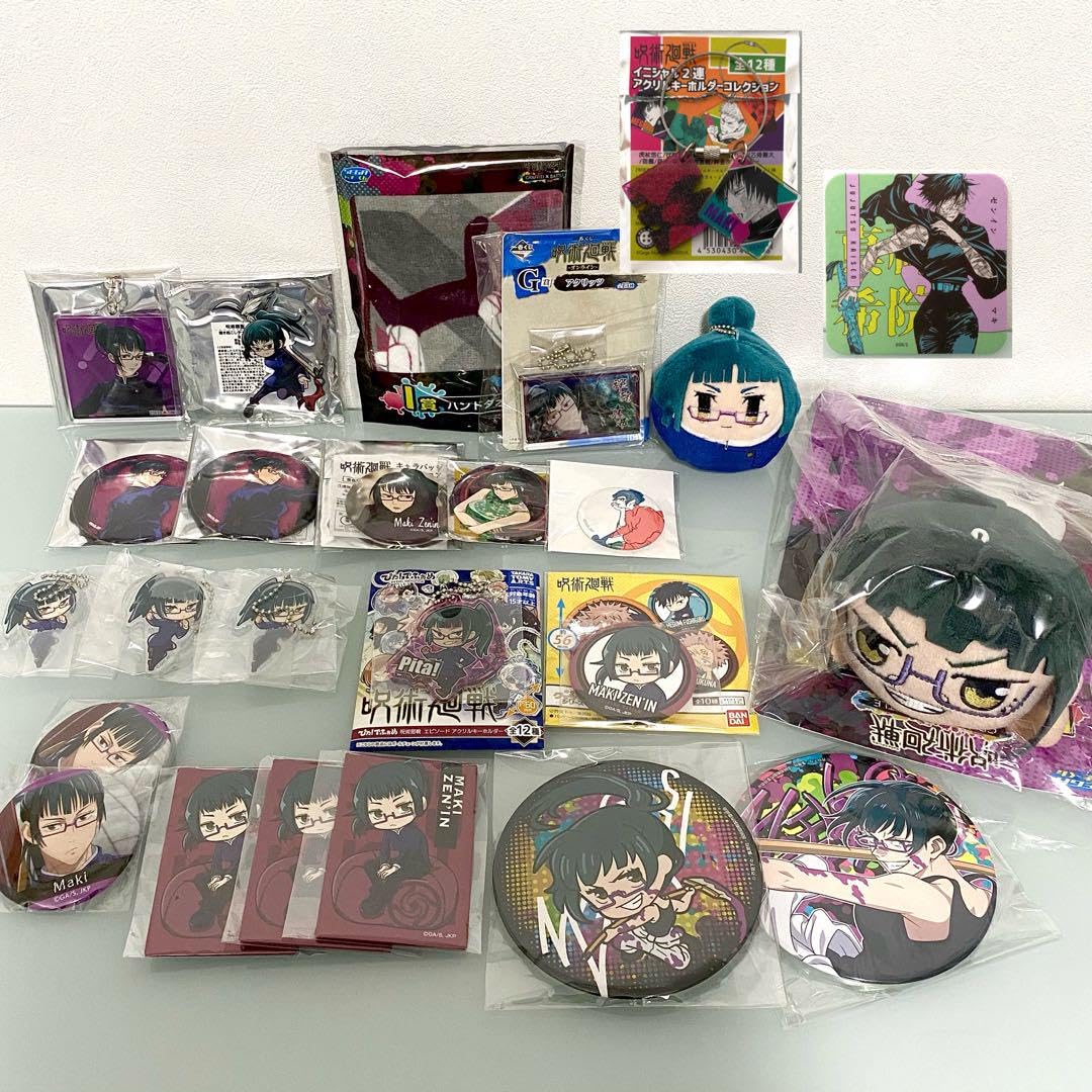 呪術廻戦　禅院真希　缶バッジセット Amazon | 呪術廻戦 禅院真希 グッズ 32点 アクスタ ぬいぐるみ