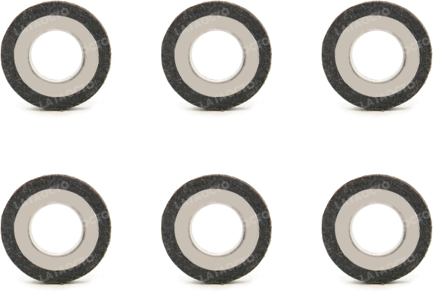 6X Fuel Injector GASKET Replace 68F-13764-00-00 - set of 6 For YAMAHA Outboard HPDI 150HP - 300HP / Bore 2.6L / 3.3L